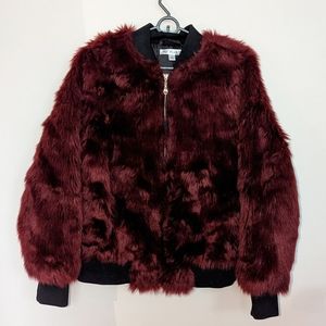 Say What? Faux Fur Bomber Jacket